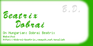 beatrix dobrai business card